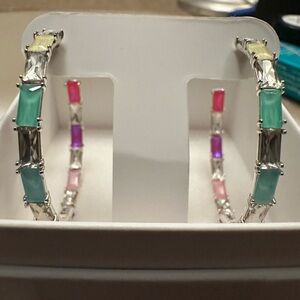 Jewel Candy by BP ‘The Iris’ Hoops Ultra Rainbow Hot